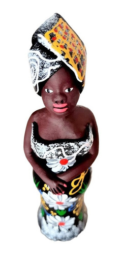 Imagem 2 de 6 de Boneca Negra À Passeio - Artesanato Alto Do Moura Caruaru