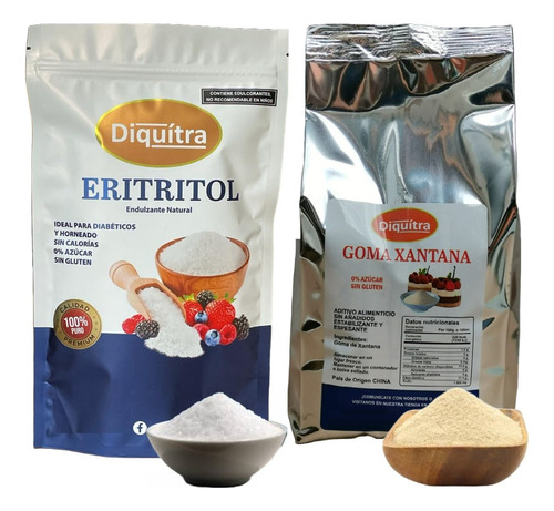 Eritritol 1 Kg + Goma Xantana 1 Kg