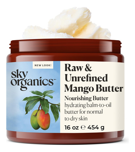Manteca De Mango Sky Organics 100% Cruda Sin Refinar 473 Ml