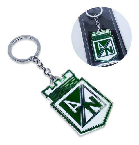 Llavero Atlético Nacional Escudo Metálico Fútbol Colombiano