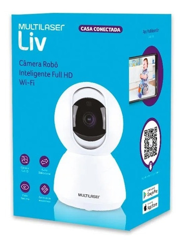 Câmera Robô Inteligente Full Hd Wi-fi  Multilaser Liv Se221