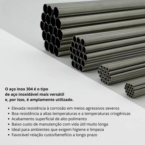 Tubo Inox 304 Ext=9.20mm X Int=6.50mm C=300mm (kit 1 Uni)
