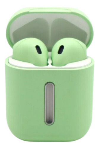 Auriculares in-ear inalámbricos CG Inalámbricos Q8L verde con luz LED