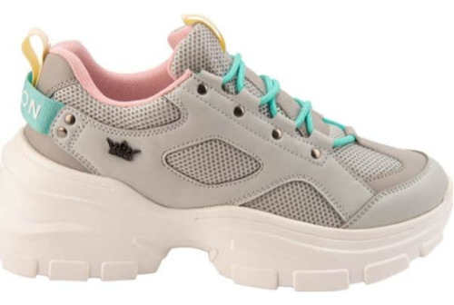 Tenis Urbano Chunky Paris Hilton 4907 Gris Mujer