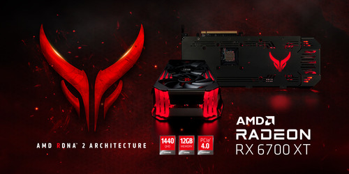 Placa Video Amd Radeon 6700 Xt 12gb Impecable En Caja !!! (Usado)