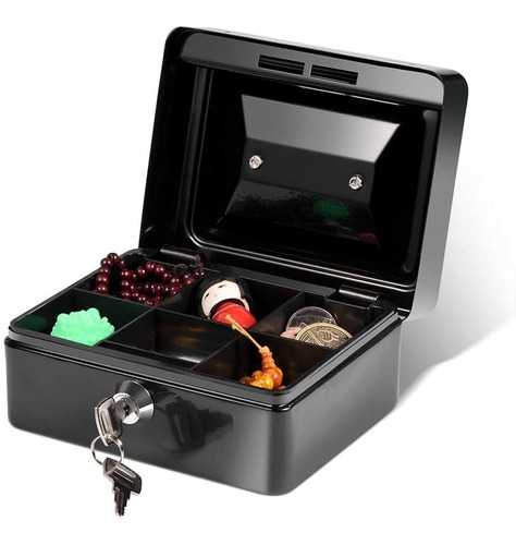 Mini Caja De Seguridad Caja Llave Caja Metalica Dinero 750 Color Negro