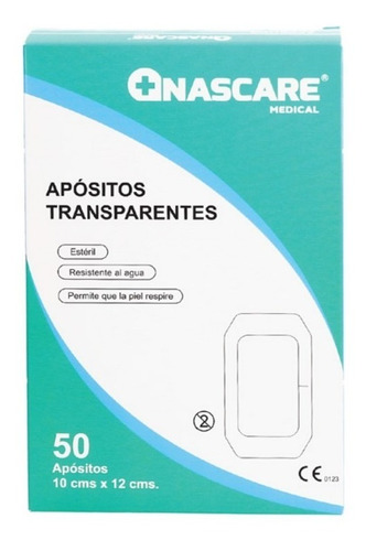 Pack 50und Apósito Adhesivo Transparente 10x12 Zona Medica