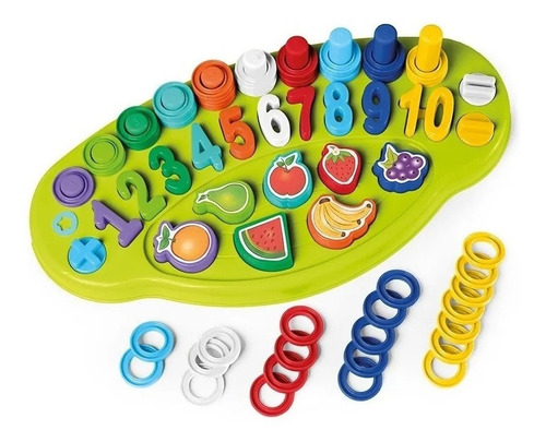 Imagen 3 de 4 de Juego Cuenta Facil De Encastre Y Números Didáctico Calesita Color Multicolor