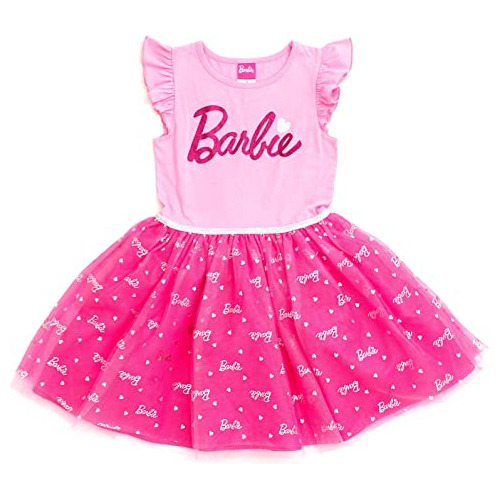 Vestido De Tul Para Niñas Grandes De Barbie Rosa 10-12