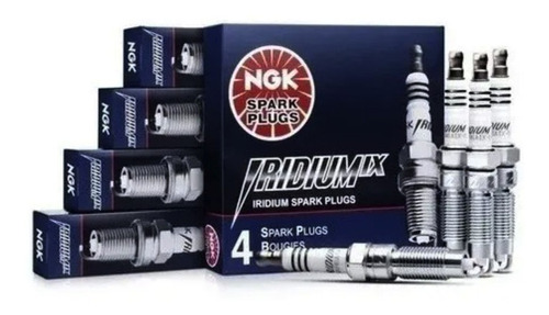 Imagen 1 de 10 de Bujía Iridium Grado 8 Bkr8eix Ngk X 4 Unidades