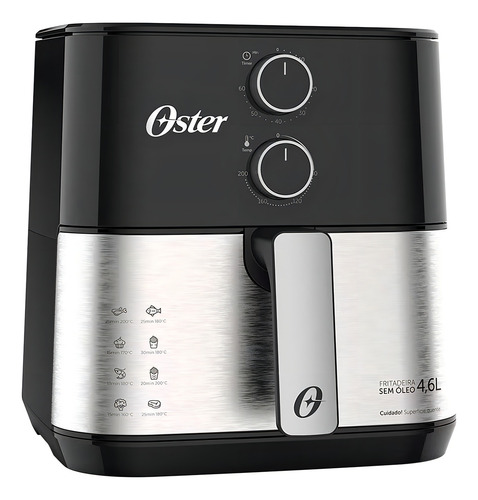 Fritadeira Elétrica Sem Óleo Ofrt520 Oster 4,6l Preta 127v