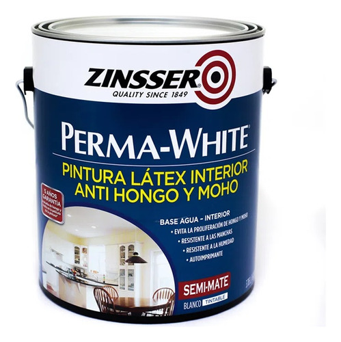 Pintura Látex Perma White Interior Zinsser 1l Rust Oleum