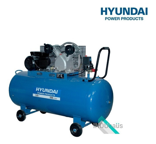 Compresor Hyundai 200l 3 Hp 220v 115psi 250l/m / Induhaus