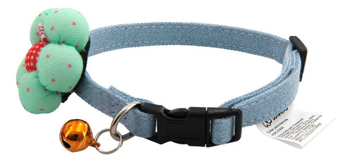 Collar Para Gato Ajustable Con Cascabel Rosetta. Kewoow