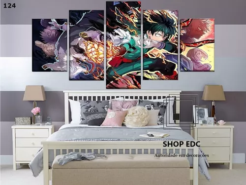 Quadro decorativo Personagens Boku no Hero Anime para sala quarto em  Promoção na Americanas