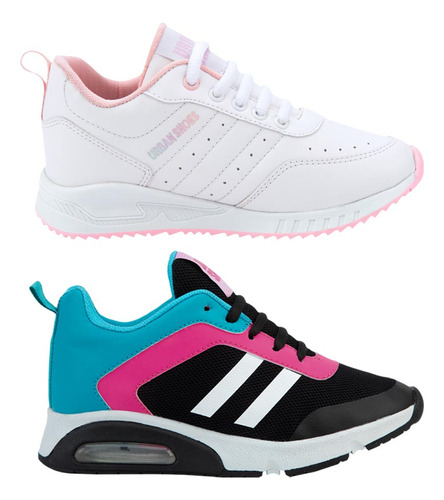 Tenis Niña Urban Shoes Escolar Kit 2 Pares 1053232