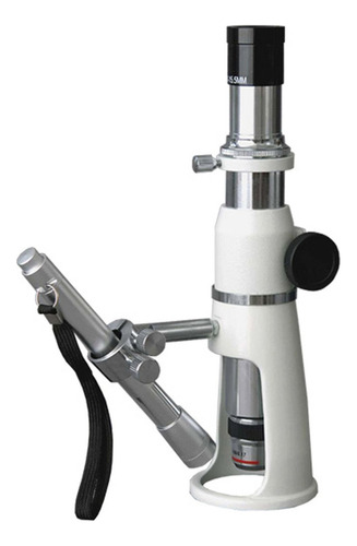 Amscope Microscopio De Medición De Soporte De Mano H, Aume. Color Blanco