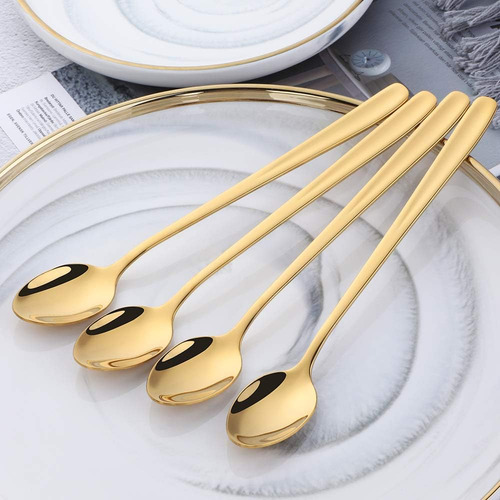 Buyer Star Juego De 6 Cucharas De Té Helado De Mango Largo,