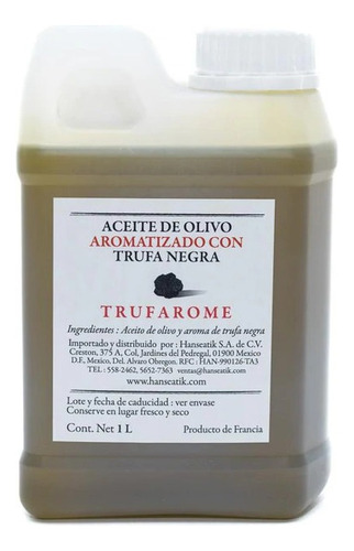 Aceite De Oliva Con Aroma De Trufa Negra 1 L - Trufarome 