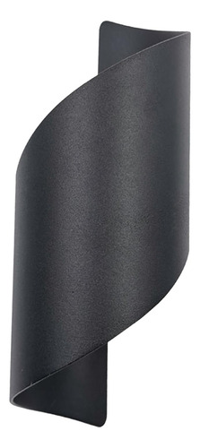 Lámpara De Pared Led Espiral Arriba Abajo Luz Cálida Negra