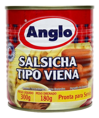 Salsicha Pronta Para Servir Anglo Lata 180g
