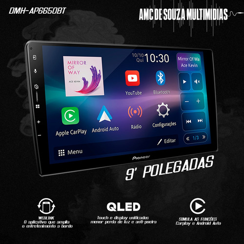 Multimidia Pioneer Palio 13/19 9p Carplay Android Auto