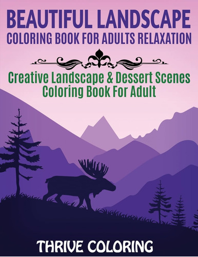 Libro: Beautiful Landscape Coloring Book For Adults Creative