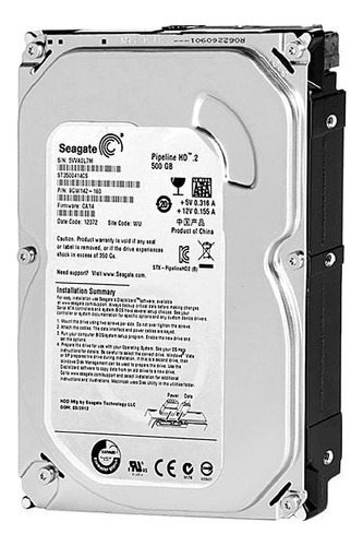HD Sata Seagate Barracuda de 500 GB, 3.5 St500, color plateado