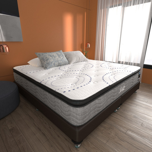Colchón Sealy King Size Ortopédico Freetz | Con Tecnología Freshsupport Antibacteriana + 2 Almohadas Premium