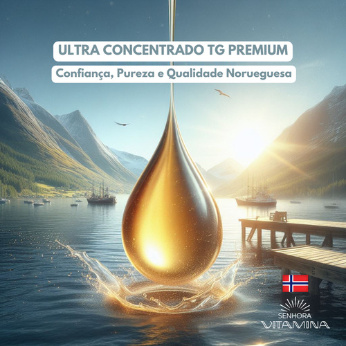 Ômega 3 Noruega Ultra Concentrado Mini (2 Potes) Sabor Sem sabor