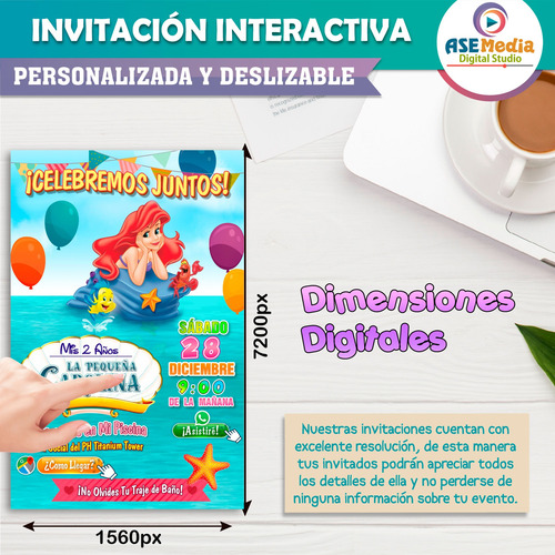 Invitación Digital Interactiva Cualquier Temática Botones
