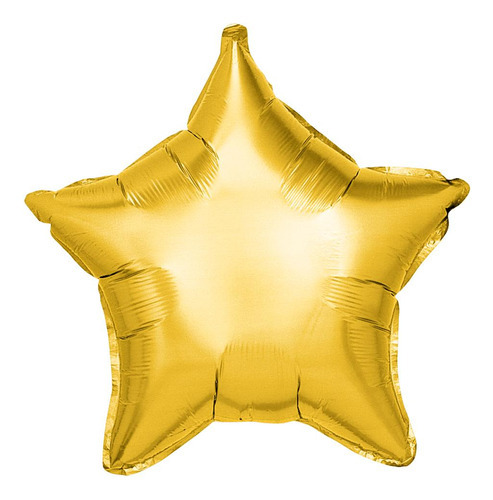 Balão Metalizado Decoração Estrela Dourado 60 Cm Un