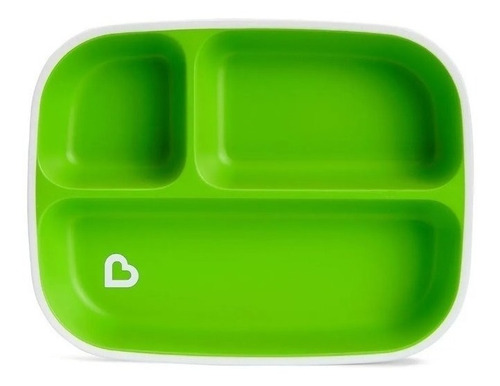 Imagen 2 de 3 de Plato Para Bebe Munchkin Con Divisiones X2 Unidades Verde