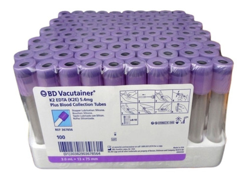 Tubos Vacutainer Tapa Lila 3ml - Edta K2