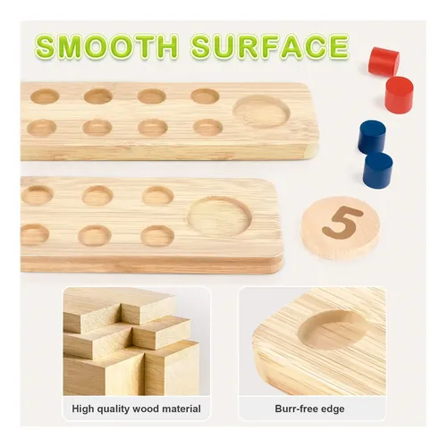 DINORUN Busy Board De Madera Temática Náutica: Juguete Montessori Para Niños De 1 A 3 Años Con Volante Y Brújula