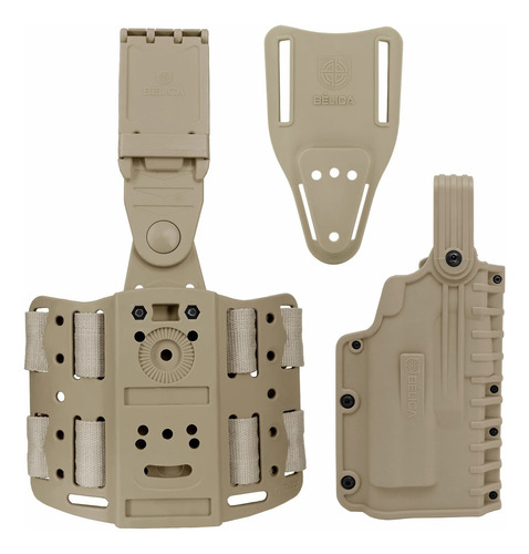 Combo Coldre Black Ops Glock G22 g17 g19 g23 Uso Lanterna Cor Coyote Orientação Da Mão Destro Bélica