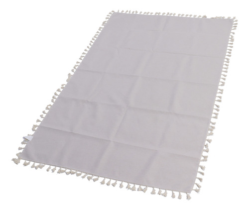 Manteles De Lino De Algodón Borlas Cubierta De Mesa