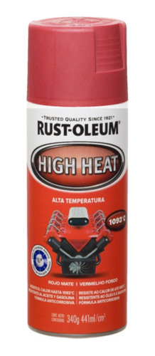 Rust Oleum High Heat  Escapes Color Naranja Rojo Negro Plata