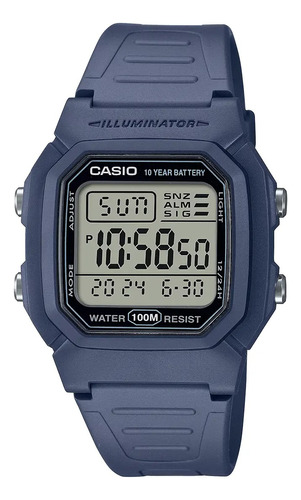 Reloj Casio Malla De Pvc Color Azul W800h 2avdf 3240