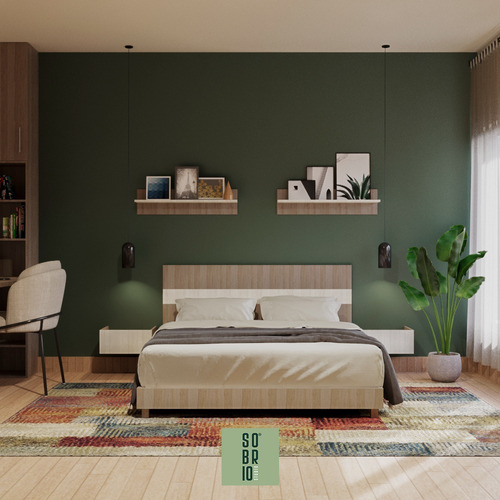 Repisas Minimalistas Modernas Set De 2 Piezas Color Escandinavo Teka