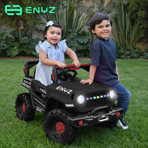 Montable Eléctrico Control Remoto Jeep Buggy Con Luces Bcx-6 Color Negro Halcón
