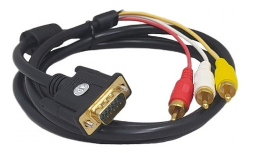 Cable adaptador Vga a RCA/AV Full Hd de 1,5 m