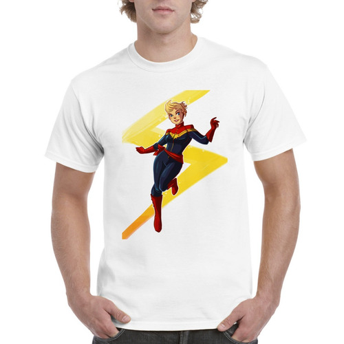 Camiseta Para Hombre Historietas Capitan Marvel Khn'nr