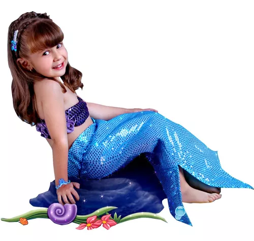 Disfraz Vestido Sirenita Ariel Sirena Niña Talla 2,3,4,6,8