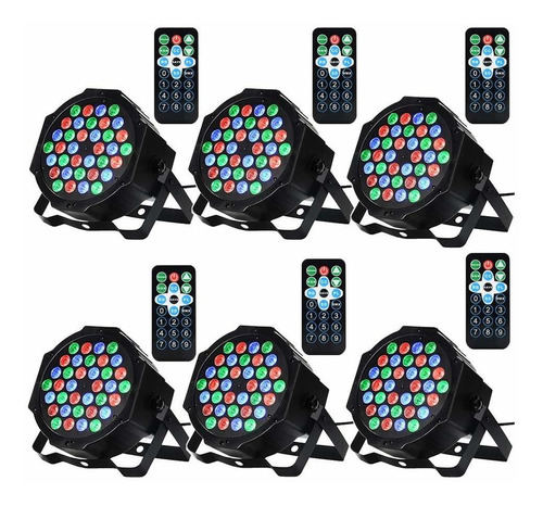 Lunsy Dj Lights, 36 Luces Led Par De Luces De Escenario Con 