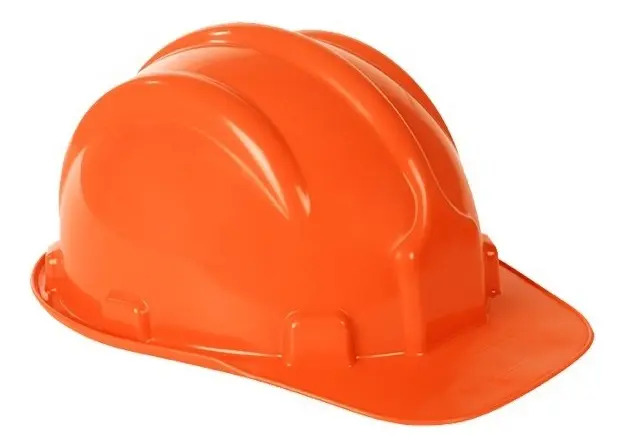 Capacete De Segurança Com Carneira Obra Proteção Trabalho Epi Cor Laranja