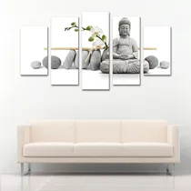 Comprar Cuadros Modernos Buda Decoración Zen Salas Yoga 150x80 5pzs