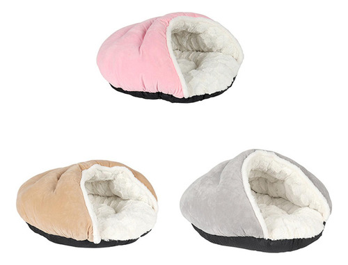 Mascota Gato Cama For Dormir Lindo Invierno Suave Gris