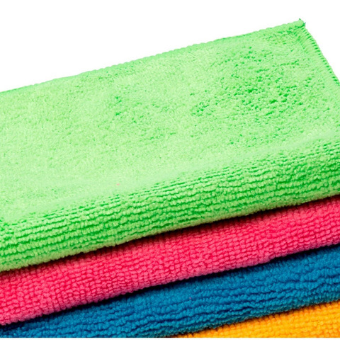 Imagen 6 de 11 de Paño Microfibra Vileda Multiuso Súper Absorbente Colores X 4 Color Surtido