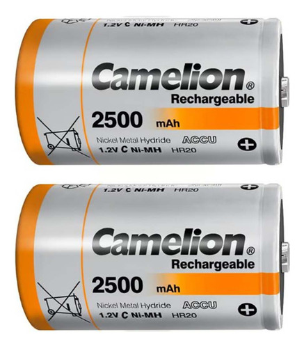 Pila C Recargable Camelion De 2500mah X 2 Unid.